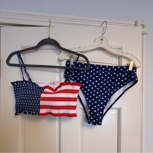 Patriotic Star & Stripe Bikini Set - Red, White & Navy